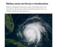 Melissa azota el país con intensas lluvias e inundaciones; avance peligroso