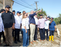 Luis Abinader visita zonas afectadas por inundaciones en Gaspar Hernández