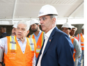 Abinader supervisa túnel bajo la Plaza de la Bandera