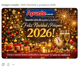 Apunte.com.do agradece y desea Feliz Navidad y Próspero 2026