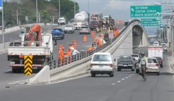 MOPC cierra el tránsito vehicular en pasos a desnivel y puentes para mantenimiento