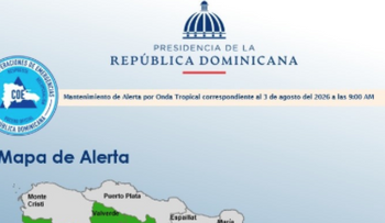 COE declara alerta verde en nueve provincias y el Distrito Nacional por onda tropical y vaguada