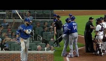 Lo que hizo José Bautista después de un jonrón; casi se arma un titingó  