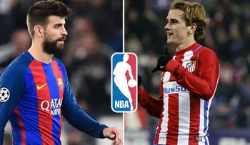 El cruce entre Gerard Piqué y Antoine Griezmann por los playoffs de la NBA