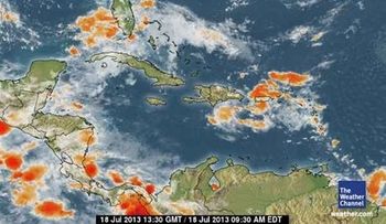 Onda tropical incrementará los aguaceros a partir de esta tarde 