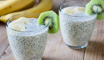 Pudín de banana y chía sin gluten ni lácteos