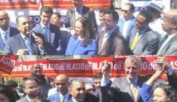 Oficiales dominicanos electos apoyan reelección del alcalde de Nueva York, Bill de Blasio