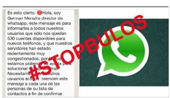 El mensaje de WhatsApp al que no debes creer bajo ningún concepto
