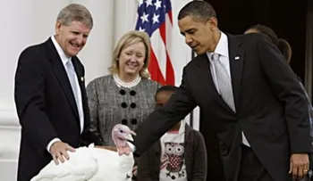 Obama perdona dos pavos de ser cena de Acción de Gracias