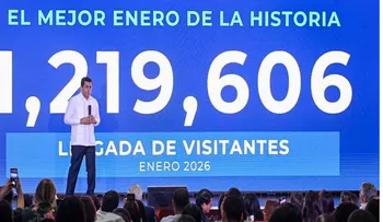 Turismo supera 1.2 millones de visitantes en enero de 2026