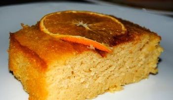 Pastel de naranja con ingredientes saludables