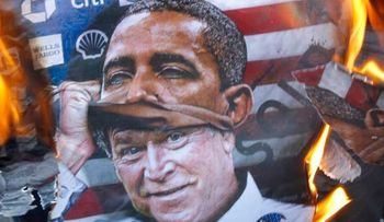 Casi dos tercios estadounidenses cree Obama igual o peor que Bush en política exterior 