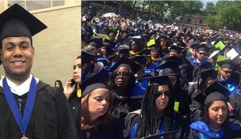 Joven dominicano que se le murió su madre, se gradúa en dos carreras en Lehman College
