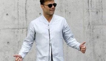 Milán: Ricky Martin en 1ra fila para show de Armani