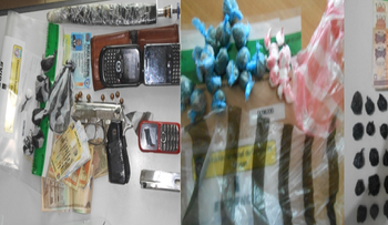 DNCD sorprende cinco hombres con una pistola, cocaína y marihuana