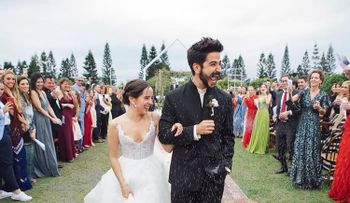 Emotivo momento de la boda de Evaluna, la hija menor de Ricardo Montaner, con el cantante Camilo