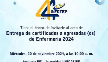 INFOTEP invita a entrega títulos a egresados de Enfermería 2024