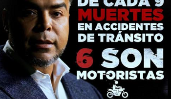 Nelson Cruz se une a campaña vial de la DIGESETT para motociclistas