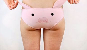 Ropa interior con carita de animalitos