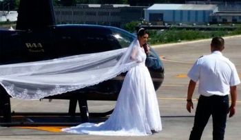 Novia muere en helicóptero camino a su boda