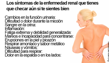Si siente algunos de estos síntomas, puede tener infección en los riñones.