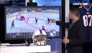 Insólito: el obsceno dibujo de un periodista para explicar una jugada en la NHL