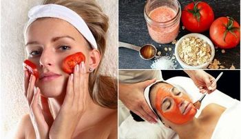 El tomate: Contra el acné; como crema para las manos, para el cabello y mascarilla exfoliante