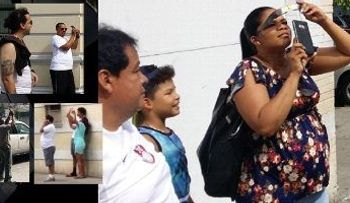 Dominicanos observan eclipse en NY desde calles, ventanas, azoteas y parques
