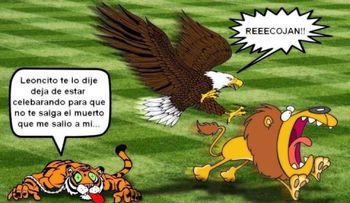 No cojan cuerda, pero nadie puede con las Aguilas...recojan... â??vamos haceileâ?â?¦Tiene mieo!...