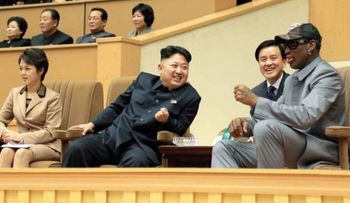 Cumpleaños feliz querido mariscal Kim Jong-un, de parte de tu amigo Dennis Rodman