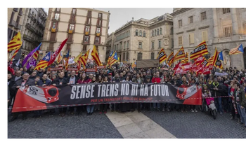 Protesta en Barcelona por un Rodalies digno