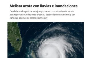 Melissa azota el país con intensas lluvias e inundaciones; avance peligroso