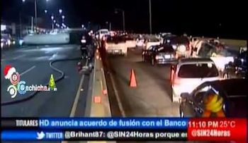 Tanquero cargado GLP se vuelca en Las Américas; no hubo heridos