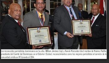 Reconocen en NY reporteros Ramón Mercedes y William Jiménez