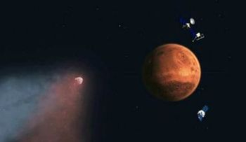 Cometa causa lluvia de meteoritos en Marte 
