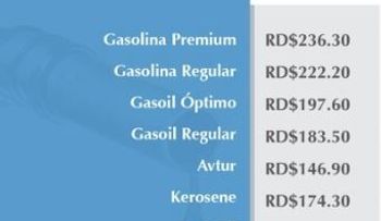  Rebajan precio gasolina premium RD$4:00; regular RD$3:00; GLP RD$1.00; GN igual