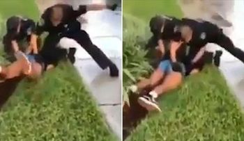 Policías golpean adolescente de 14 años porque se resistió a un arresto