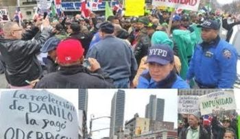 Dominicanos también marchan en NY contra la â??corrupción y fin de la Impunidad" 