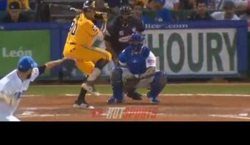 Tablazo de Johan Camargo en el triunfo de las Aguilas 8 por 1