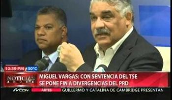 Miguel Vargas: fallo de TSE pone fin a divergencias del PRD