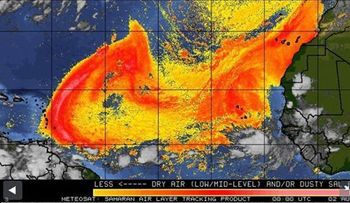 Partículas de tormenta de arena llegan esta tarde al país