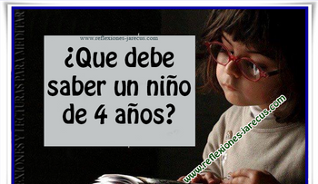 ¿Qué debe saber un niño de 4 años?