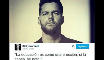 Ricky Martin compara la educación con una erección