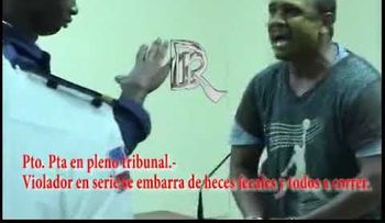 Hombre acusado de ser violador se embarra la cara de heces fecales en el tribunal