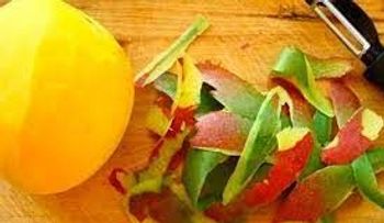 Cascaras de mango; nunca la tire al zafacón 