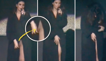 Video: A Laura Pausini â??se le vio todoâ? durante un concierto en Perú