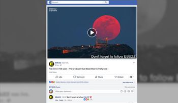 Facebook no detectó el video falso de la "superluna" que tuvo 16 millones de vistas