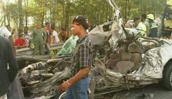 Accidente en Autopista Duarte deja 4 heridos, todos de una misma familia