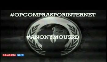 Anonymous RD amenaza a Aduanas por cobro impuestos a compras por internet