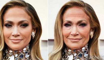 Jennifer López envejecería así, con aplicación de "FaceApp